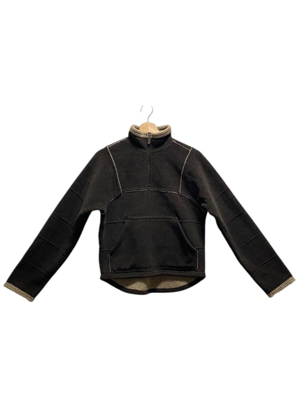 The North Face Vintage Y2K Fleece Quarter Zip Pullover Jacket Brown Size S Cozy - Picture 2 of 13